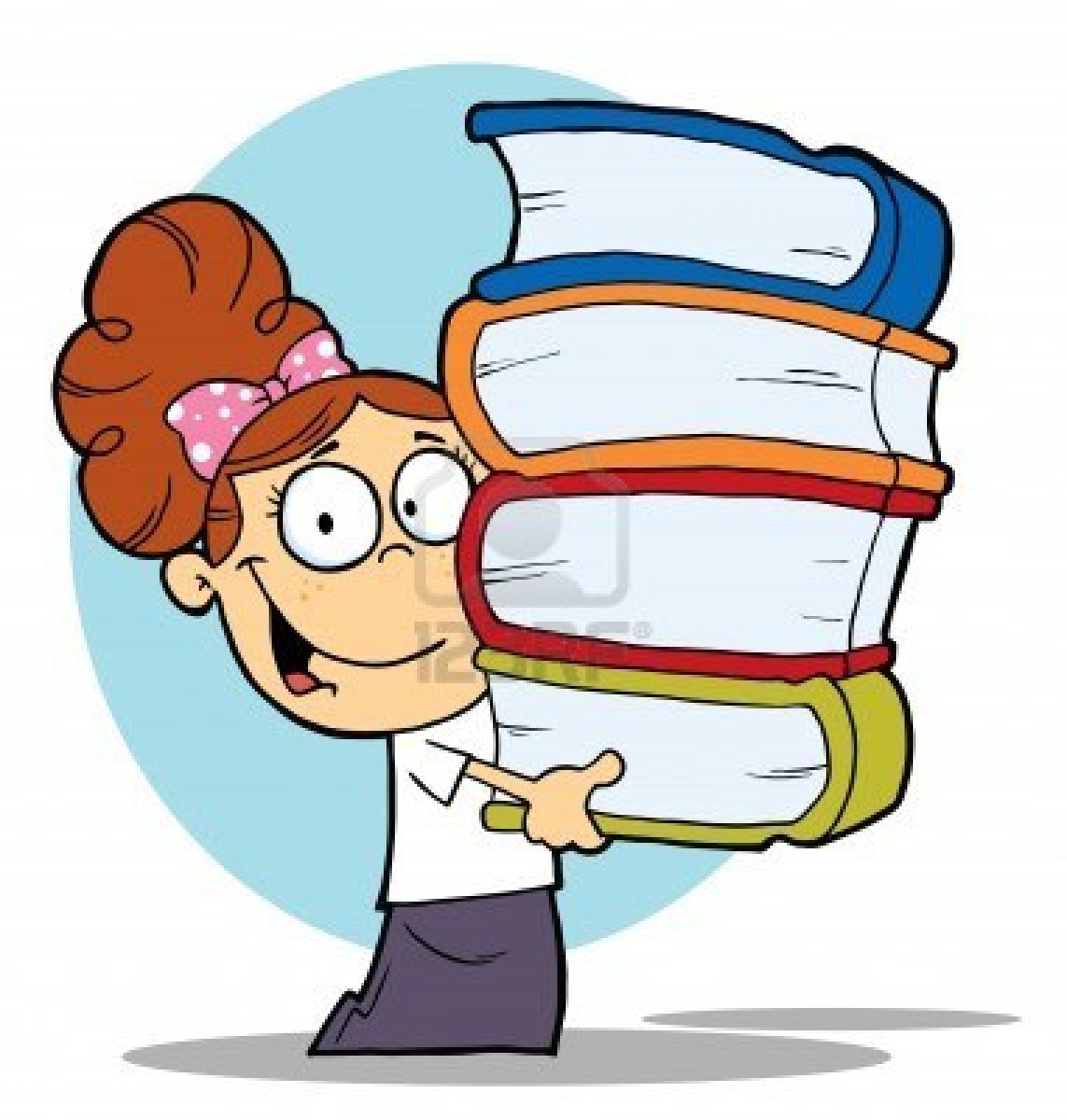 girl with books free clip art - photo #12